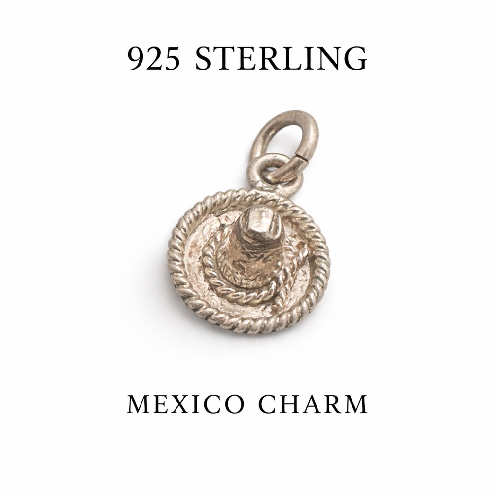 Sterling Silver Mexican Sombrero Necklace/Bracelet Charm